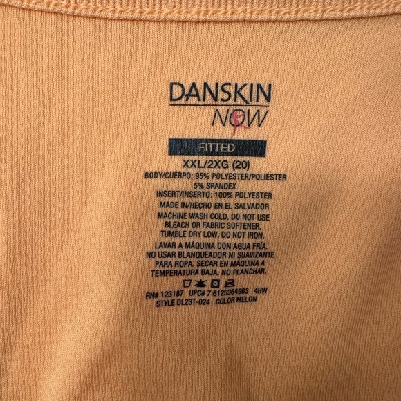Danskin Now Orange Relaxed Tank Top Womens Running Gym Tank Top XXL - Picture 6 of 8